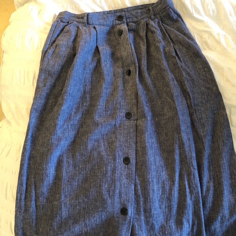 Old Navy high waist denim midi skirt
